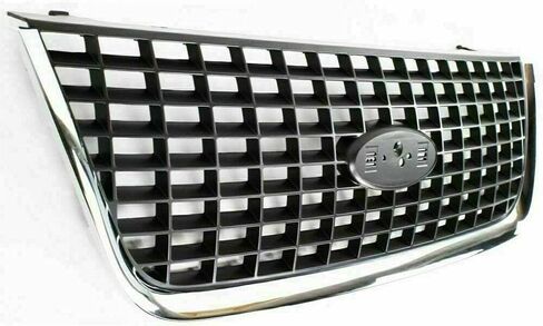 New Grille Chrome Shell/Gray Insert For 2003-2006 Ford Expedition Direct Replacement 2L1Z8200AAA in Saudi Arabia