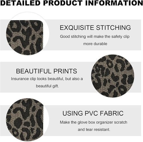 Car Registration and Insurance Holder, Leather Auto Glove Box Document Organizer with Magnetic Closure, Car Essential Paperwork Wallet Case Interior Accessories for Women Men (Leopard Print) in Saudi Arabia