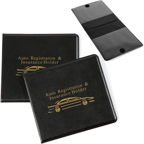 2 Pack Car Document Organizer - Universal Registration and Insurance Card Holder, Glove Box Storage for Vehicle Interior Accessories in Saudi Arabia