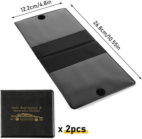 2 Pack Car Document Organizer - Universal Registration and Insurance Card Holder, Glove Box Storage for Vehicle Interior Accessories in Saudi Arabia