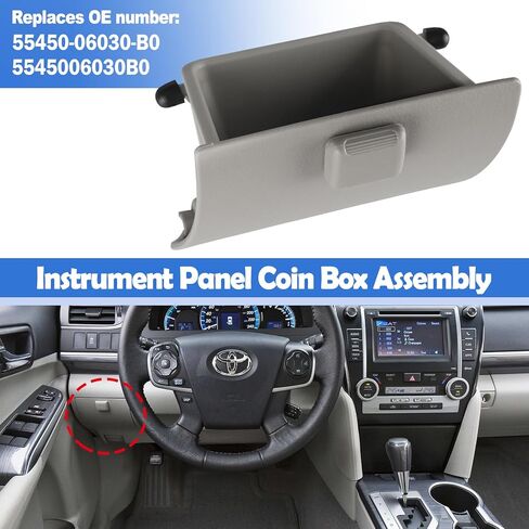 حامل صندوق القفازات باللون الرمادي متوافق مع Toyota Camry 2012 2013 2014 2015 يستبدل 55450-06030-B0 55450-06030 in Saudi Arabia