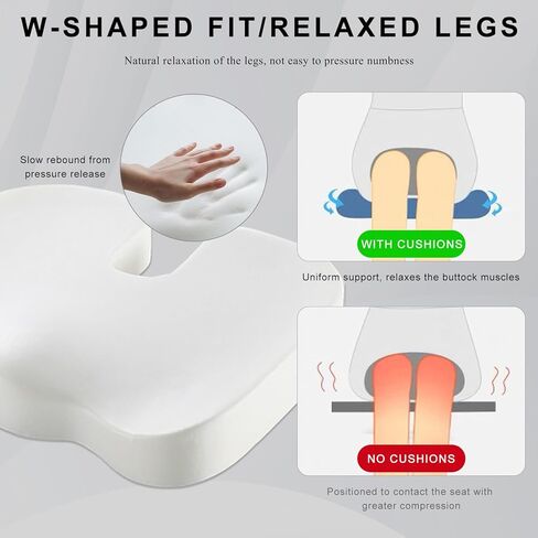 Car Seat Cushion, Memory Foam Cushion for Tailbone Pain & Sciatica Relief, Ergonomic Seat Cushion Comfortable Chair Relief Pillow for Car Office Wheelchair, car Accessories (Purple) in Saudi Arabia