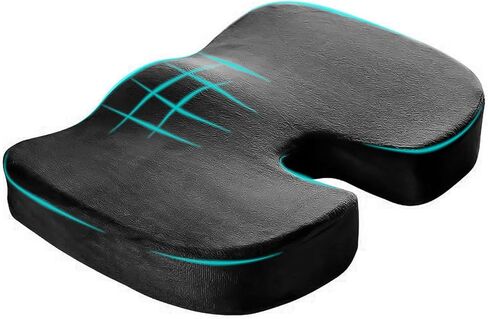 Car Seat Cushion, Memory Foam Cushion for Tailbone Pain & Sciatica Relief, Ergonomic Seat Cushion Comfortable Chair Relief Pillow for Car Office Wheelchair, car Accessories (Purple) in Saudi Arabia