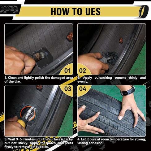 Chemical Vulcanizing Cement – Clear Tire Repair Glue, All Purpose Rubber Cement Glue for Tire Patches and Plugs, Fast-Drying Repair Adhesive for All Rubber Types (8.5 OZ) in Saudi Arabia