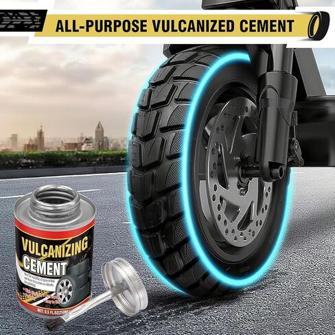 Chemical Vulcanizing Cement – Clear Tire Repair Glue, All Purpose Rubber Cement Glue for Tire Patches and Plugs, Fast-Drying Repair Adhesive for All Rubber Types (8.5 OZ) in Saudi Arabia