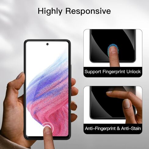 JETech Screen Protector for Samsung Galaxy A15 4G / 5G 6.5 Inch with Camera Lens Protector, Tempered Glass Film, HD Clear, 2-Pack Each in Kuwait