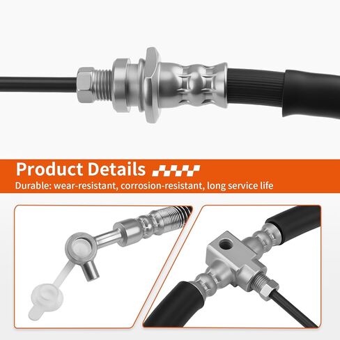 Front Brake Hose Line & Pipe Kit for Yamaha Raptor 700 700R YFM700 2006-2024 1PE-F5872-00-00 5TG-25873-20-00 1PE-F5871-00-00 in Saudi Arabia