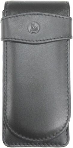 Pelikan 3-Pen Leather Pouch, Black/Green, 1 Each (924092) in Kuwait