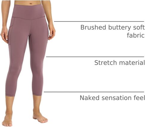 Colorfulkoala Women's High Waisted Yoga Capris 21" Inseam Leggings with Pockets in Kuwait