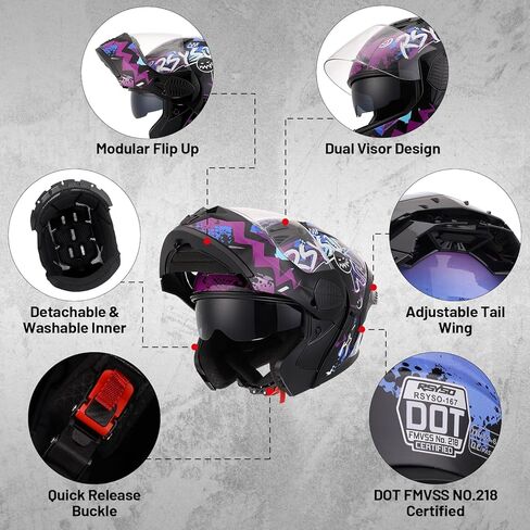 DOT وحدات كامل الوجه دراجة نارية خوذة DOT المعتمدة الوجه حتى المزدوج قناع دراجة نارية سباق دراجة عادية خفيفة الوزن خوذة للكبار in Kuwait