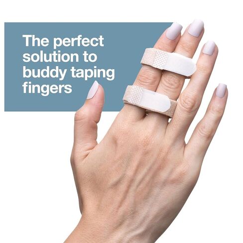 Finger Straps Buddy Tape 10 Pack, No Slip Buddy Finger Splints for Broken Toe, Hook and Loop Padded Washable and Reusable Finger Wrap for Broken/Sprained/Fractured/Injured Finger Support in Saudi Arabia