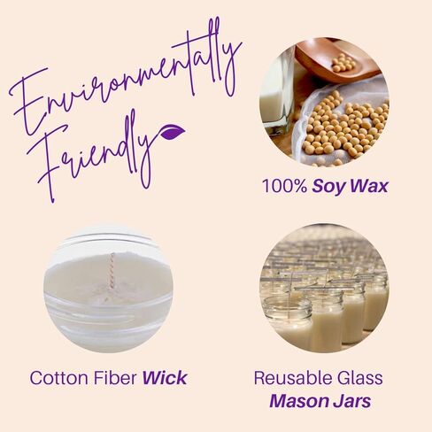 شمعة نيكا هوم كي لايم باي الصويا، 12 أونصة، برطمان ميسون، صويا بيضاء غير سامة، مصنوعة يدويًا، حرق طويل 50-60 ساعة، شموع طبيعية بالكامل، شموع كبيرة معطرة ونظيفة، ديكور هدية in Kuwait