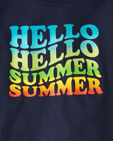 طقم بيجامة للأولاد بأكمام قصيرة وسروال قصير من The Children's Place مصنوع من القطن بنسبة 100% مكون من قطعتين in Kuwait