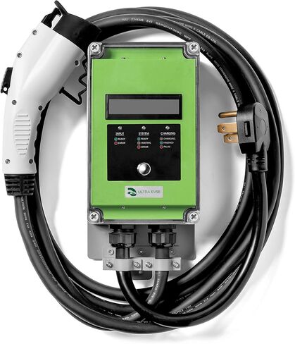 Ultra 32 Amp Electric Vehicle EV Charging Station J1772 NEMA 14-50 240V Level 2 EVSE with Display CSA Safety Certified in Saudi Arabia