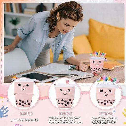 Sabary 228 قطعة مجموعة قرطاسية Kawaii تتضمن تلسكوبي بوبا قلم رصاص الحقيبة حقيبة هلام حبر القلم لزجة ملاحظة فقاعة الشاي ملصق حبوب منع الحمل القرطاسية لطيف اللوازم المدرسية لعيد الميلاد (حيوية) in Kuwait