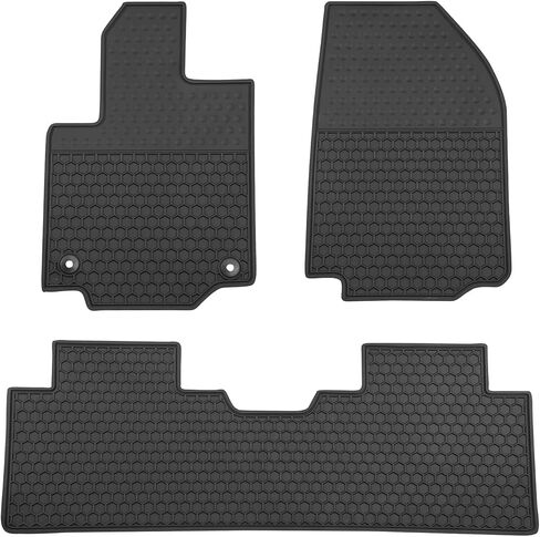 Car Floor Mats Custom Fit for Chevrolet Chevy Equinox 2018 2019 2020 2021 2022 2023 2024 Odorless Washable Heavy Duty Rubber (All Weather) Floor Liners Front and Rear Row Set Black in Kuwait