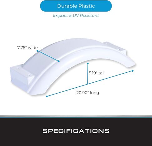 Tie Down Engineering White Plastic Trailer Fender 8-12 Wheel in Saudi Arabia