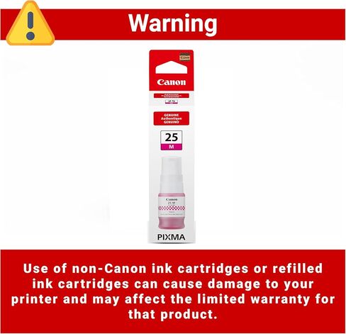 Canon GI-25 Genuine Magenta Ink Bottle, Compatible with Megatank GX2020, and GX1020 Printers in Kuwait