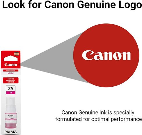 Canon GI-25 Genuine Magenta Ink Bottle, Compatible with Megatank GX2020, and GX1020 Printers in Kuwait