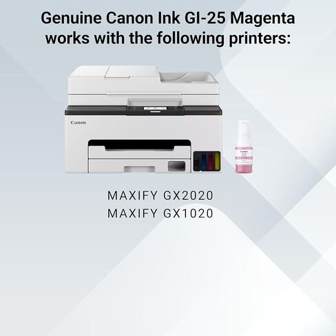 Canon GI-25 Genuine Magenta Ink Bottle, Compatible with Megatank GX2020, and GX1020 Printers in Kuwait