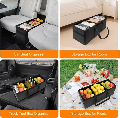 Car Seat Organizer for Kia Sorento 2026 2025 2024-2021 w/Built-In Cooler Bag, Car Second Console Organizer w/Non-Slip Strips, Foldable Backseat Organize for Dog Toys Kids Snacks Travel Storage Box in Saudi Arabia