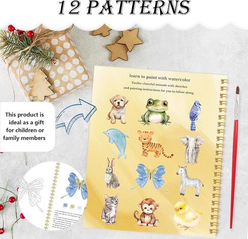 مصنف الألوان المائية للمبتدئين مع 12 لونًا - كتاب ألوان مائية وهدية فنية للمبتدئين والكبار (الشتاء) in Kuwait