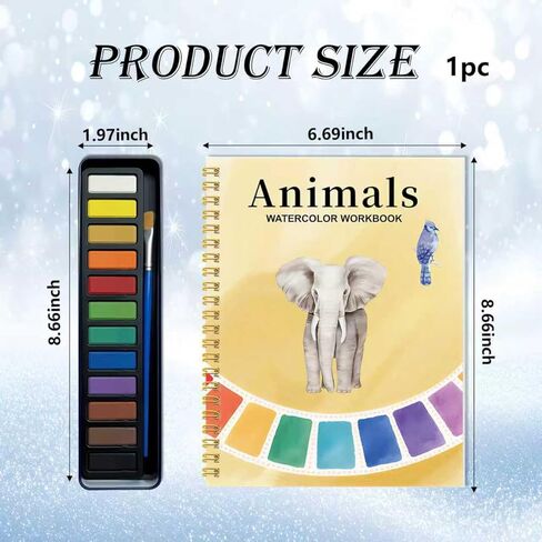 مصنف الألوان المائية للمبتدئين مع 12 لونًا - كتاب ألوان مائية وهدية فنية للمبتدئين والكبار (الشتاء) in Kuwait