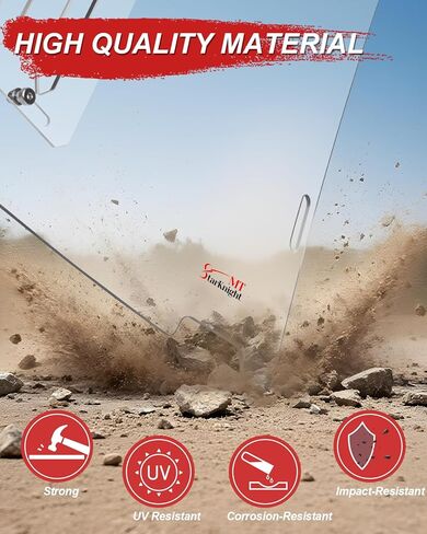 Ranger 1000 Windshield, StarknightMT Ranger Front Full Windshield Compatible with Polaris Ranger XP 1000 2017-2024, Ranger Crew XP 1000/ Diesel 2014-2024 in Saudi Arabia