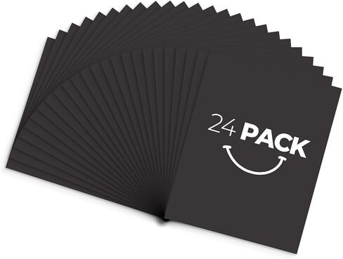 Golden State Art 11x14 Inch Backing Board - 24 Pack Black Uncut Mat Board for Picture Frames, Artwork, Photos, Posters, Certificates, Prints in Saudi Arabia