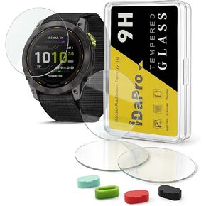 واقي شاشة للساعة الذكية Garmin Enduro 2 فائقة الأداء GPS + مقابس سيليكون مضادة للغبار [4 عبوات] زجاج مقسى مضاد للخدش وخالي من الفقاعات وسهل التركيب in Kuwait