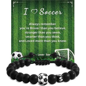 VGWON Soccer Bracelet Gifts for Boys, Gifts for Teen Boys, Birthday Graduation Christmas Back to School Gifts for Boys Son Grandson Brother Nephew in Kuwait