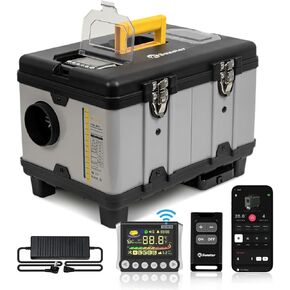 Diesel Air Heater Wifi Smart App, 8KW 12V/24V/110V TOOLBOX Parking Heater with LCD Panel, Auto Start- Stop, Ventilation, Low Energy, 5500m Adaptive Plateau Heaters For Car RV Camper Tent Home in Kuwait