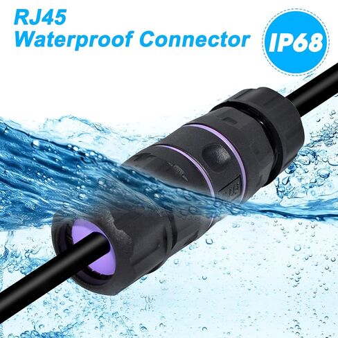 مقرنة Y.D.F RJ45، مقرنة الشبكة، موصلات إيثرنت، مقرنة مدمجة في الخط لموصل موسع كابل إيثرنت Cat7/Cat6/Cat5e/Cat5 - أنثى إلى أنثى (أسود-5 عبوات) in Kuwait