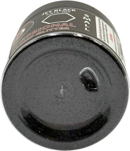 Premium Small .015 High Temp Hex Glitter for Soft Plastic Bait Making - 2 oz. Bottle High Heat Resistant Lure Glitter (Jet Black - Small .015 Hex) in Saudi Arabia