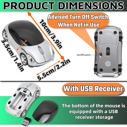 Pink Wireless Mouse，2.4G Wireless Car Mouse with USB Reciver 1600DPI Optical Mouse Cute Wireless Mouse for PC Computer Laptop Tablet for Win XP/Vista/Win7/ME/2000/for Mac OS(Cute Car Mouse) in Saudi Arabia