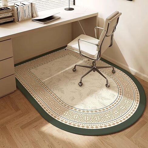 سجادة كرسي المكتب للأرضيات الصلبة، سجادة متدحرجة تحت المكتب، سجادة ذات وبر منخفض، سجادة كرسي كمبيوتر مضادة للانزلاق للاستخدام في المنزل والمكتب، سهلة التنظيف (الطراز 6,120 × 120 سم (47.2 × 47.2 بوصة)) in Saudi Arabia