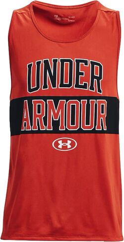 Under Armour men's tech tank printed in Saudi Arabia