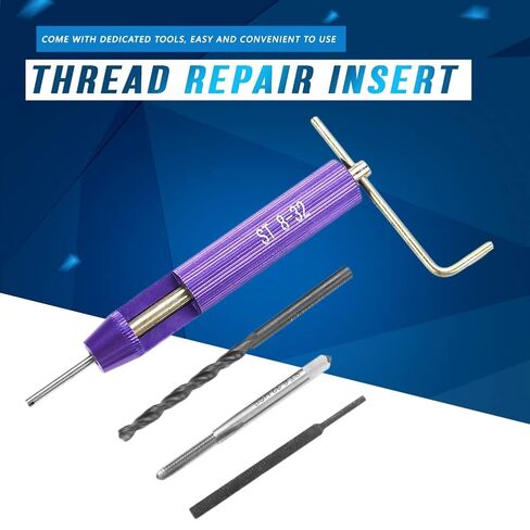 Thread Repair Kit 50-Piece, 8-32UNC*1.5D Stainless Steel Helicoil Insert Set, Wire Thread Repair Tool for Restoring Damaged Threads in Metal, Aluminum, Steel in Saudi Arabia