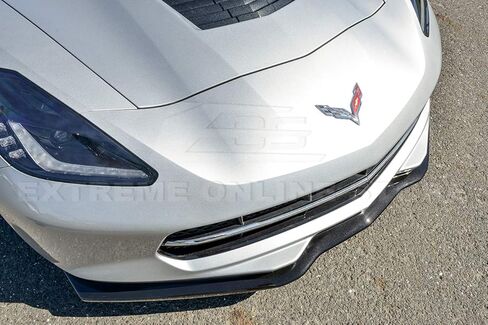 Replacement for 2014-2019 Chevrolet Corvette C7 | Z06 Performance Style ABS Plastic Painted Carbon Flash Metallic Stage 2 Front Bumper Lower Lip Splitter & Side Skirts Panel in Saudi Arabia