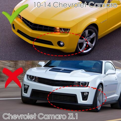 5pcs Combo Front Bumper Body Kit Lip + Side Skirt Extensions Diffuser Compatible with 2010-2013 Chevy Camaro V6 Model Only (Painted White) in Saudi Arabia