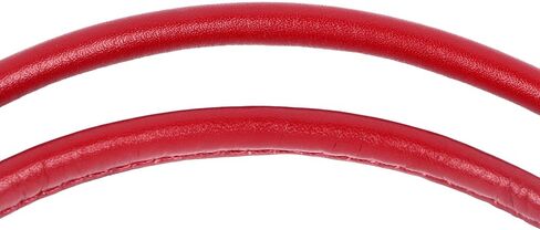 زوج واحد من مقابض الحقائب الجلدية المصنوعة يدويًا، مادة جلد البقر لحقيبة اليد والحقيبة واستبدال حقيبة الكتف، متينة وأنيقة، سهلة التركيب بتصميم على شكل الأذن (BD003 أحمر) in Kuwait