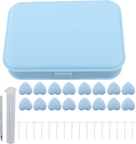16 Pcs Heart Shaped Quilt Clips with Removable Comforter Fasteners for Duvet, Blanket Bedding Holder Pins, Easy to Use, Secure Bedding Fixation, Wide Fabric Application, Comes wit (Blue) in Kuwait