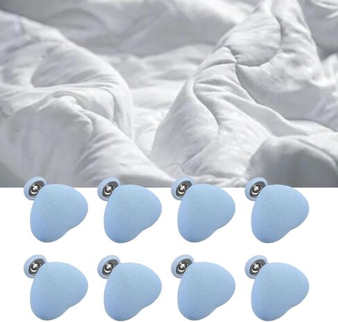 16 Pcs Heart Shaped Quilt Clips with Removable Comforter Fasteners for Duvet, Blanket Bedding Holder Pins, Easy to Use, Secure Bedding Fixation, Wide Fabric Application, Comes wit (Blue) in Kuwait