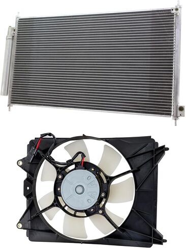 مجموعة تجميع مروحة التبريد Garage-Pro متوافقة مع مروحة مكثف مكيف الهواء Honda Civic 2012-2015، جانب الركاب، 1.5 لتر، 1.8 لتر، 2.4 لتر، سيدان، مروحة واحدة in Kuwait