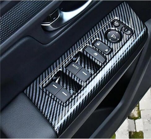 Compatible With Honda CRV CR-V 2023 2024 Car Inner Door Window Lift Switch Button Panel Cover Trim Interior Accessories(ABS Wood Grain 2) in Kuwait