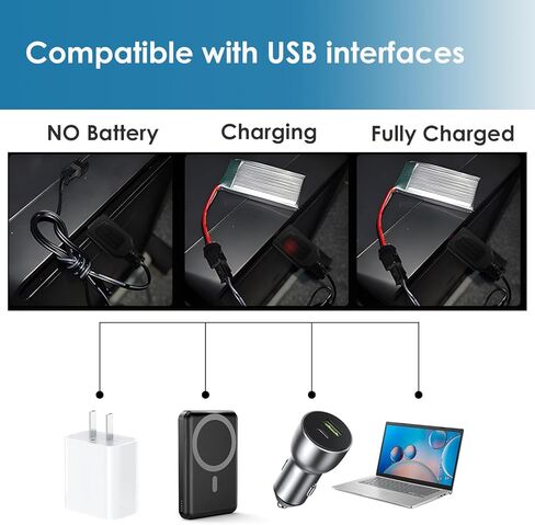 كابل شاحن USB 3.7 فولت مع موصل SM-2P لشاحنات القوارب والسيارات RC 1S بطارية ليثيوم أيون وبطارية ليثيوم بو (عبوتان) in Kuwait