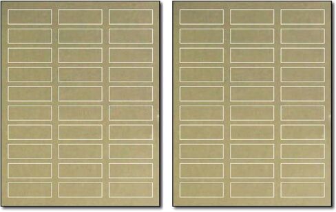 3/4" x 2 1/4" Gold Foil Labels for Laser Printers - 10 Sheets / 300 Labels in Saudi Arabia