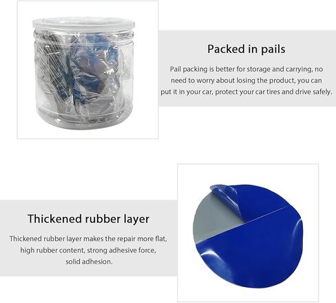 80 PCS Tire Repair Patch, 58mm Round Tubeless Patches Rubber Tyre Puncture Repair Kit, Fast Repair Heavy Duty Cold Patches for Car Truck Bike Motorcycle, Car Accessories in Saudi Arabia