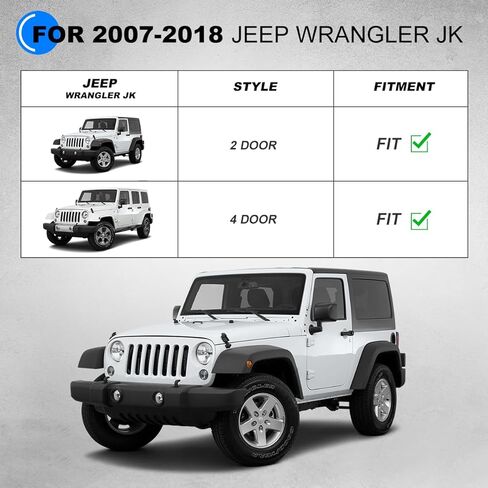 WOLFSTORM Front and Rear Inner Fender Liners Fit For 2007-2018 Jeep Wrangler JK/JKU in Saudi Arabia