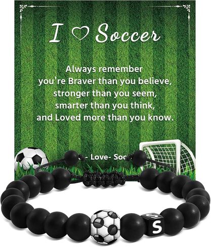 VGWON Soccer Bracelet Gifts for Boys, Gifts for Teen Boys, Birthday Graduation Christmas Back to School Gifts for Boys Son Grandson Brother Nephew in Kuwait